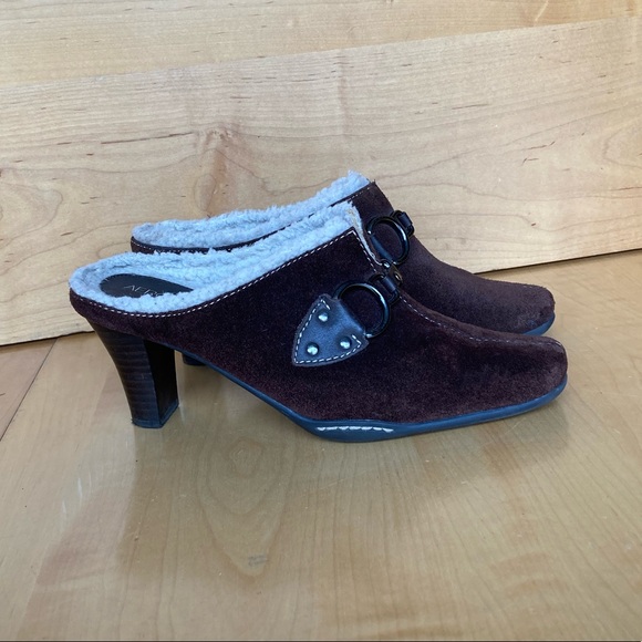 AEROSOLES Suede Slide Fur Bootie size 7 - Picture 2 of 13